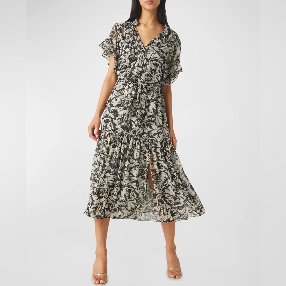 Misa Los Angeles Ranjana Dress Black Multi XS NWT